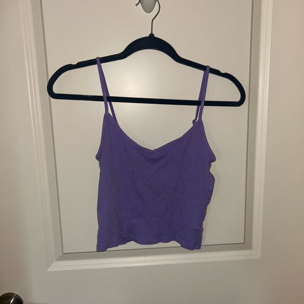 Aerie Purple Sleeveless Crop Camisole